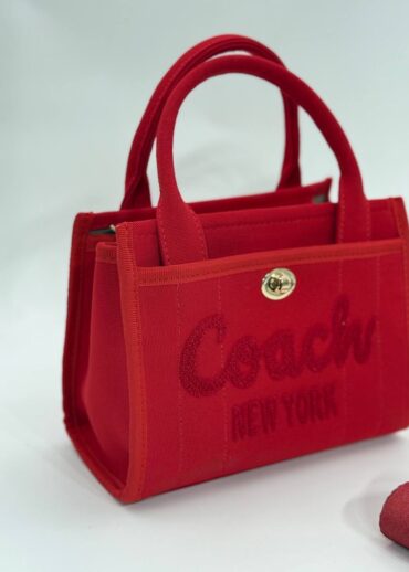 Coach canvas küçük boy kırmızı çanta