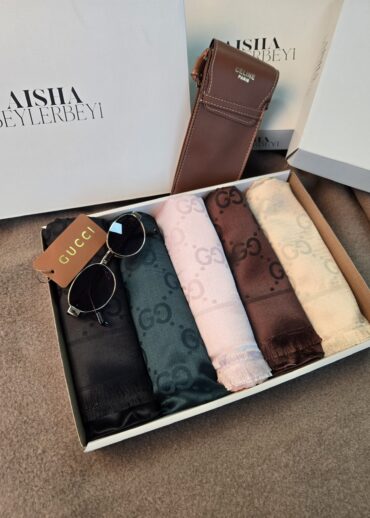 G İthal Kaşmir & İpek Şal Kutusu – İthal Gözlük Çantası Hediyeli