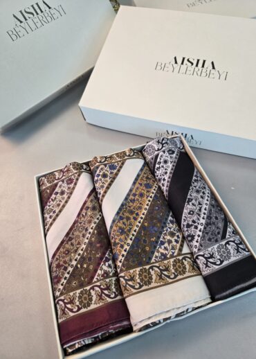 Tablo Desen %100 Pamuk 3’lü Şal Seti