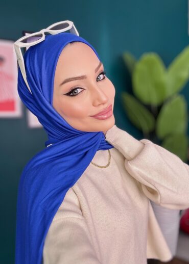 Penye Şal Hijap Modeli - Saks