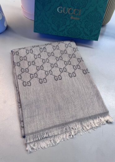 A Kalite İthal Yün İpek Şal - Gri