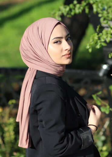 Penye Şal Hijap Modeli - İncir